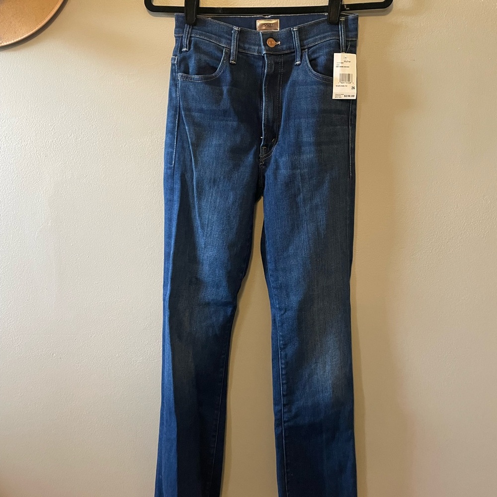 NWT MOTHER Hustler Ankle Fray Jeans Size 26
